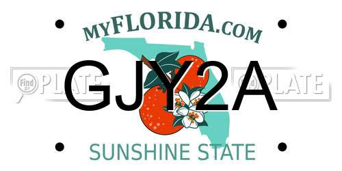 GJY2A Florida License Plate