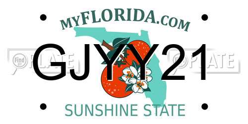 GJYY21 Florida License Plate