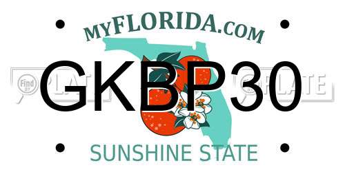 GKBP30 Florida License Plate