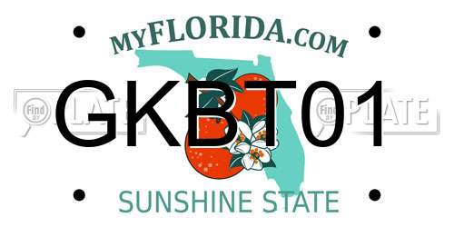 GKBT01 Florida License Plate