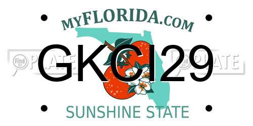 GKCI29 Florida License Plate