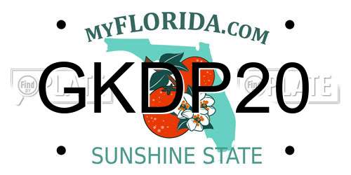 GKDP20 Florida License Plate