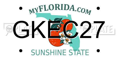 GKEC27 Florida License Plate