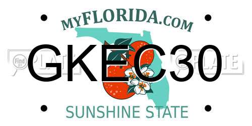 GKEC30 Florida License Plate