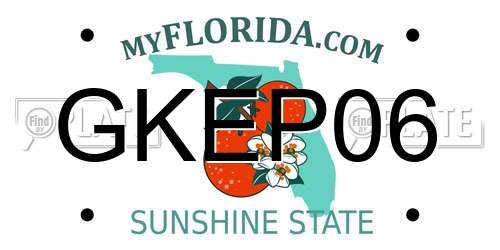 GKEP06 Florida License Plate