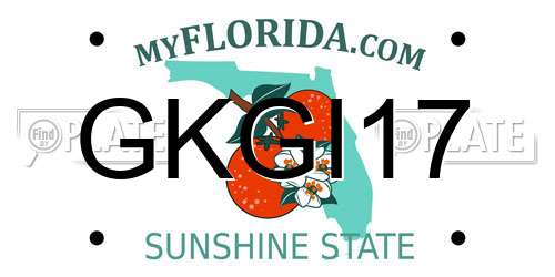GKGI17 Florida License Plate