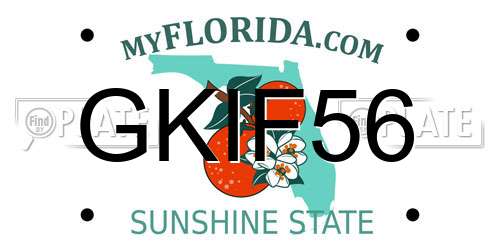 GKIF56 Florida License Plate