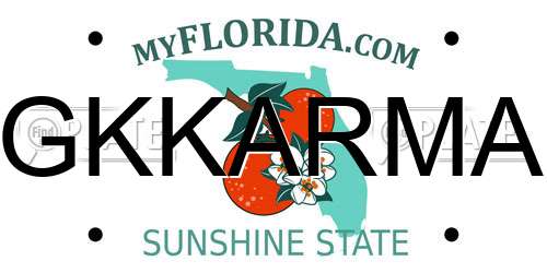 GKKARMA Florida License Plate