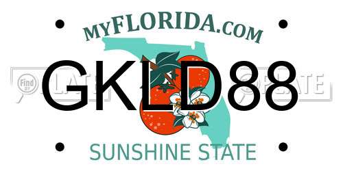 GKLD88 Florida License Plate