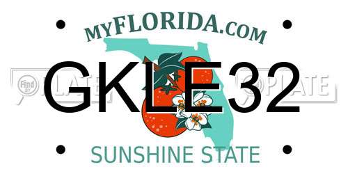 GKLE32 Florida License Plate