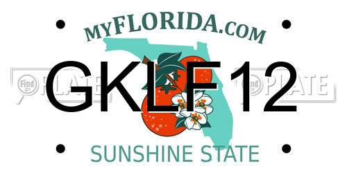 GKLF12 Florida License Plate