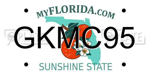 GKMC95 Florida License Plate