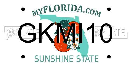 GKMI10 Florida License Plate
