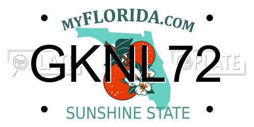GKNL72 Florida License Plate