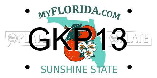 GKP13 Florida License Plate