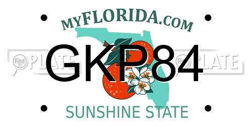GKP84 Florida License Plate
