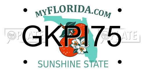 GKPI75 Florida License Plate