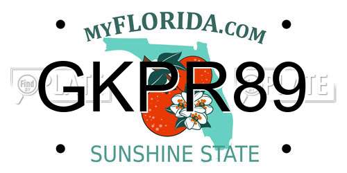 GKPR89 Florida License Plate