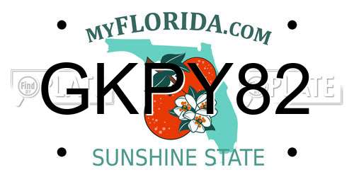 GKPY82 Florida License Plate