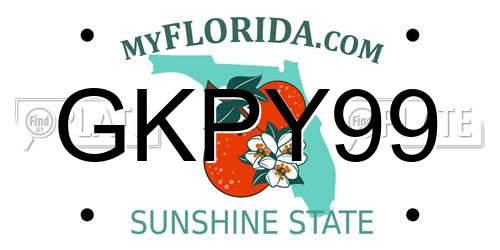 GKPY99 Florida License Plate