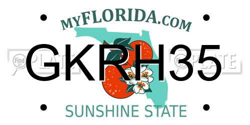GKRH35 Florida License Plate