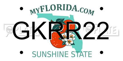 GKRR22 Florida License Plate