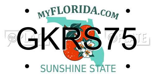 GKRS75 Florida License Plate