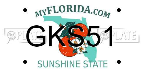 GKS51 Florida License Plate