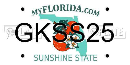 GKSS25 Florida License Plate