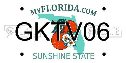 GKTV06 Florida License Plate