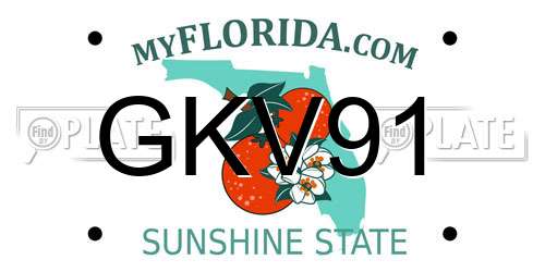 GKV91 Florida License Plate