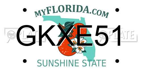 GKXE51 Florida License Plate