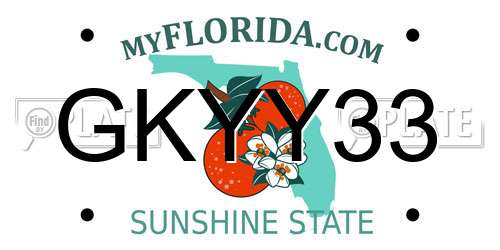 GKYY33 Florida License Plate