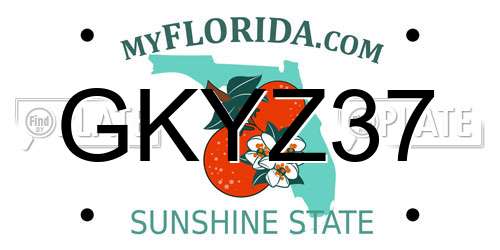 GKYZ37 Florida License Plate