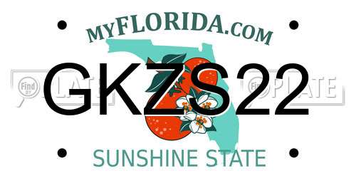 GKZS22 Florida License Plate