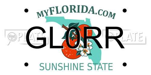 GL0RR Florida License Plate