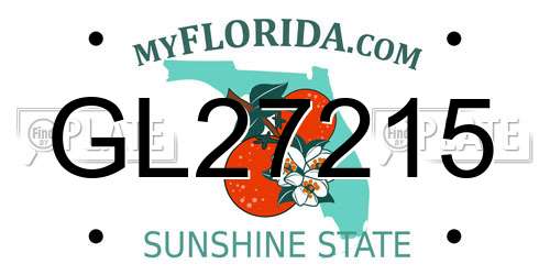 GL27215 Florida License Plate
