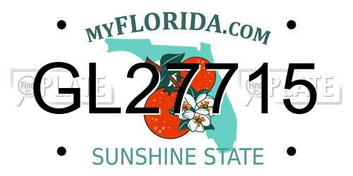 GL27715 Florida License Plate