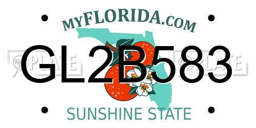 GL2B583 Florida License Plate