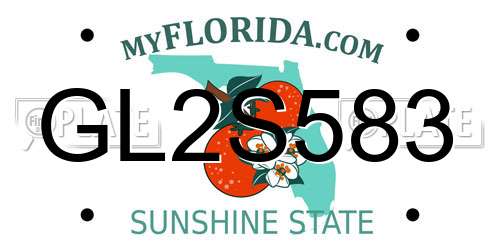 GL2S583 Florida License Plate