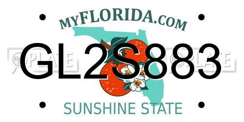 GL2S883 Florida License Plate