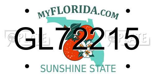GL72215 Florida License Plate