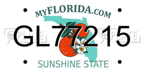 GL77215 Florida License Plate