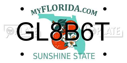 GL8B6T Florida License Plate