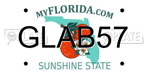 GLAB57 Florida License Plate
