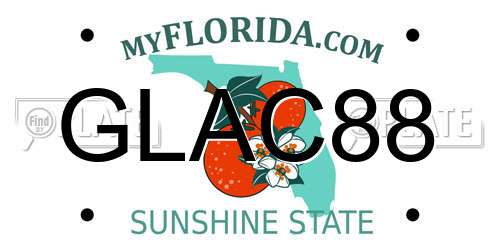 GLAC88 Florida License Plate