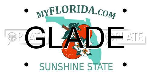 GLADE Florida License Plate