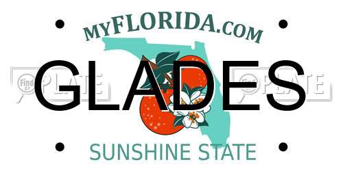 GLADES Florida License Plate