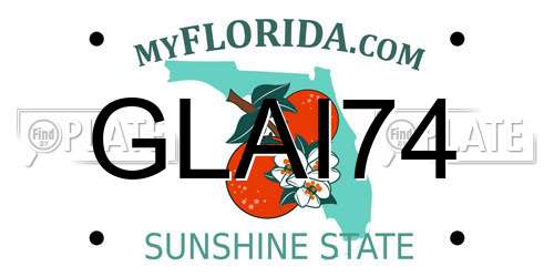 GLAI74 Florida License Plate