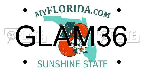 GLAM36 Florida License Plate